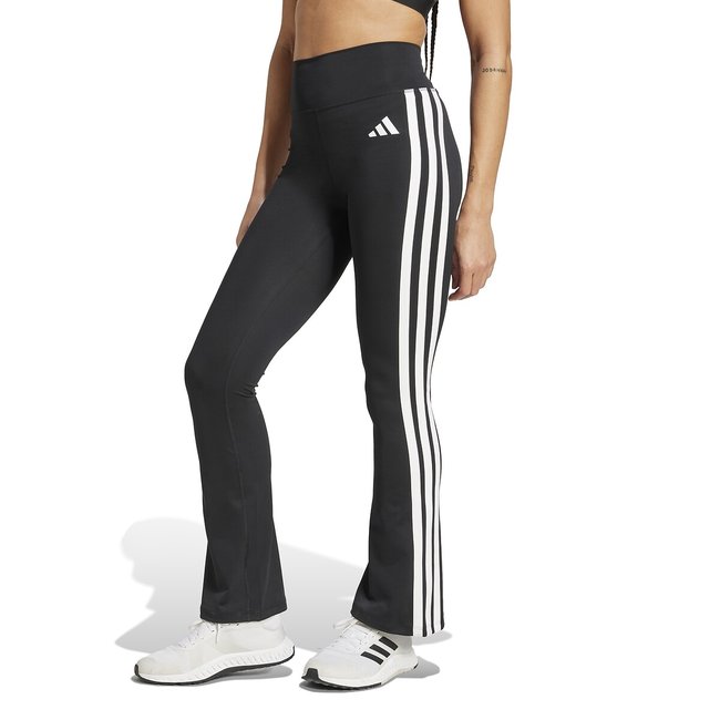 Calças flare Essentials 3-Stripes preto <span itemprop=