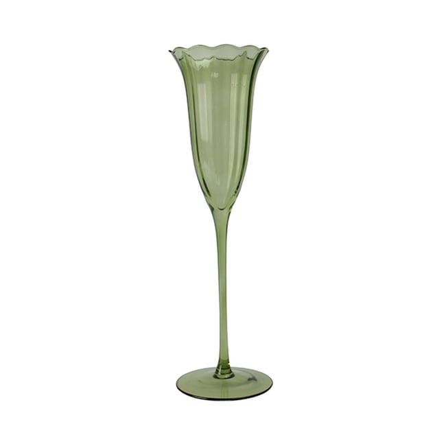 Lot de 4 flûtes en verre 17cl, EDEN Couleur vert <span itemprop=