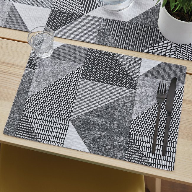 Set of 2 Larsson Geo Print Placemats - CATHERINE LANSFIELD