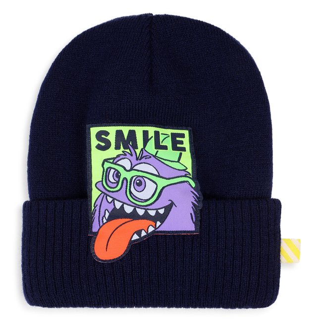 Bonnet en tricot indigo blue <span itemprop=