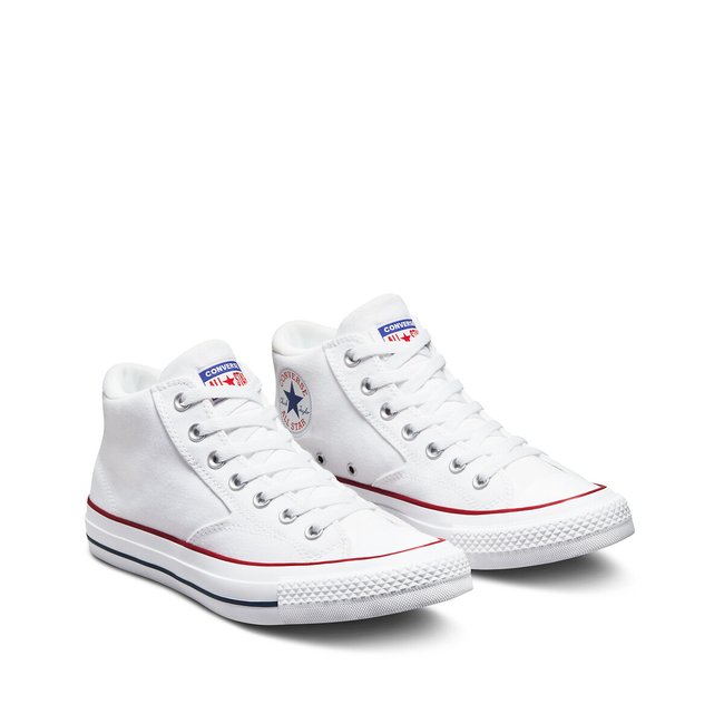 Malden Street Mid Foundation Canvas High Top Trainers, white, CONVERSE