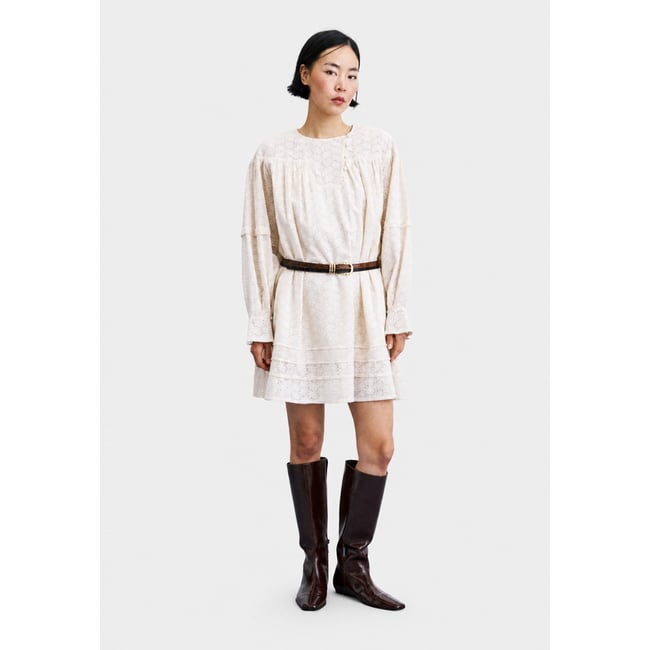 Robe Skyros en coton SKYROS beige crème <span itemprop=