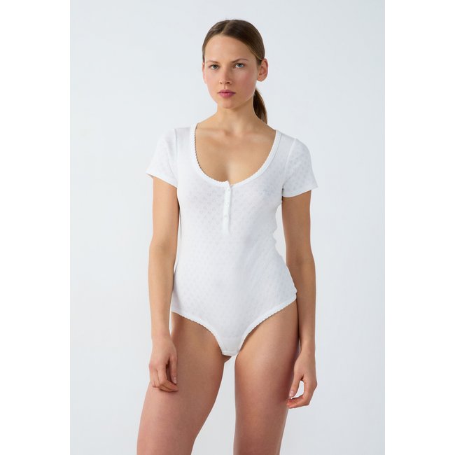 Body en coton en pointelle manches courtes POLLIN - ETAM