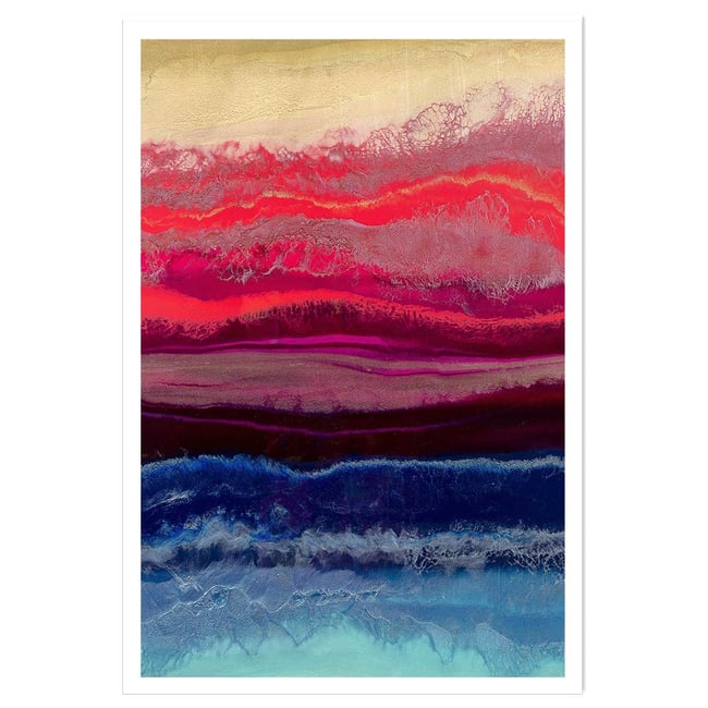 Poster red blue contrast - HEXOA