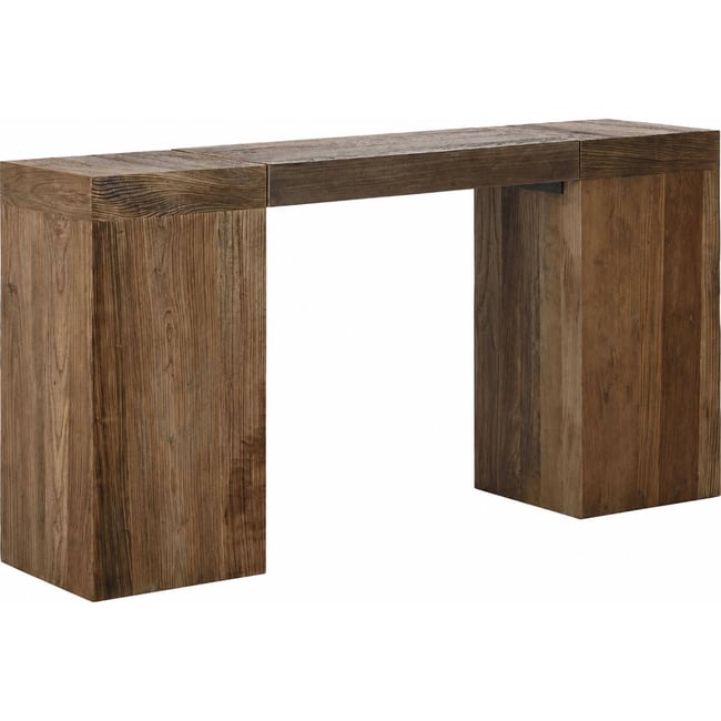 Console en bois d'orme recyclé fait main Couleur brun <span itemprop=