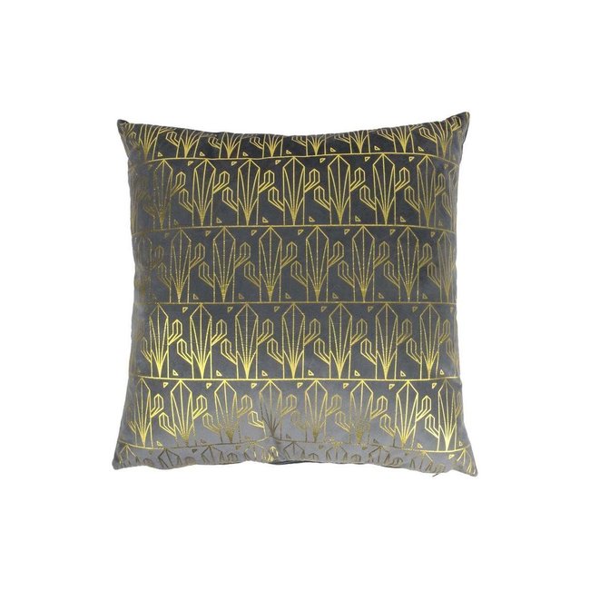 Coussin en velours imprimé Gold déhoussable 40 cm Gris gris <span itemprop=
