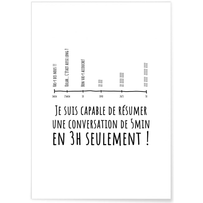 Affiche 3h Seulement Couleur blanc <span itemprop=