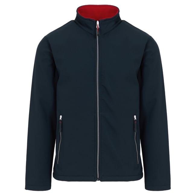 Veste polaire ASCENDER bleu marine / rouge <span itemprop=