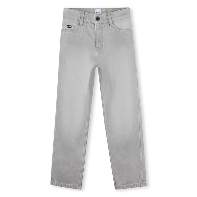 Pantalon en denim denim gris moyen <span itemprop=
