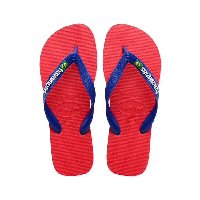 Tongs Brazil Logo rouge/bleu <span itemprop=
