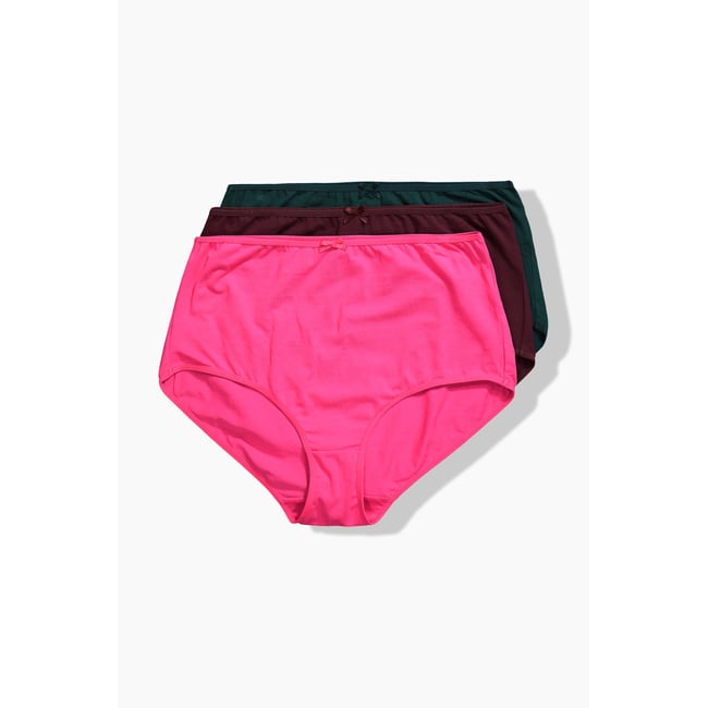 Culottes maxi, lot de 3, trois couleurs rose vif <span itemprop=