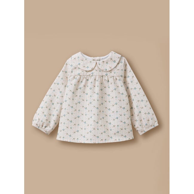 Blouse en velours imprimée imprimé camilla <span itemprop=