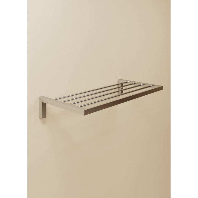 Porte Serviette Tablette mural  BATH LIFE Couleur chrome <span itemprop=