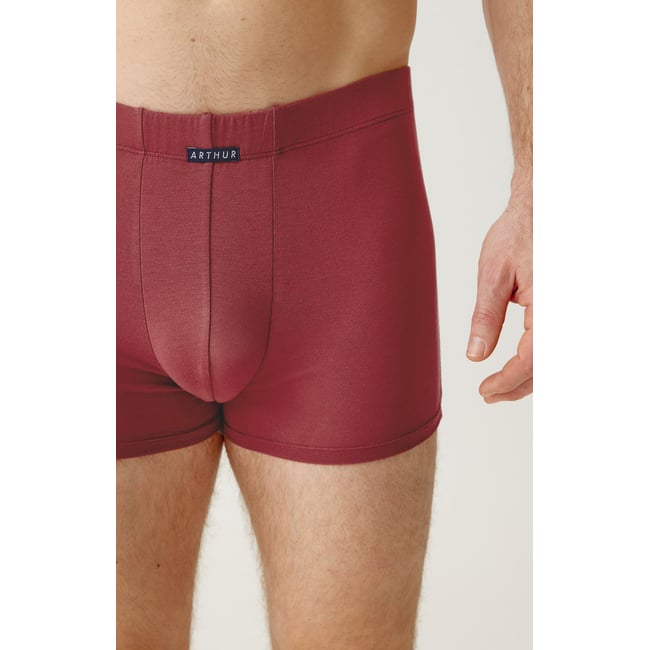 Boxer en modal couleur unie Bob Bordeaux bordeaux <span itemprop=