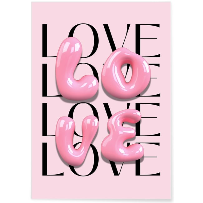 Affiche Love Glossy Pop Couleur blanc <span itemprop=