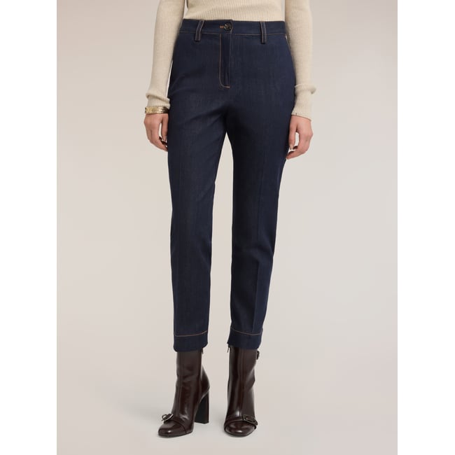 Jean chino façon tailleur bleu <span itemprop=