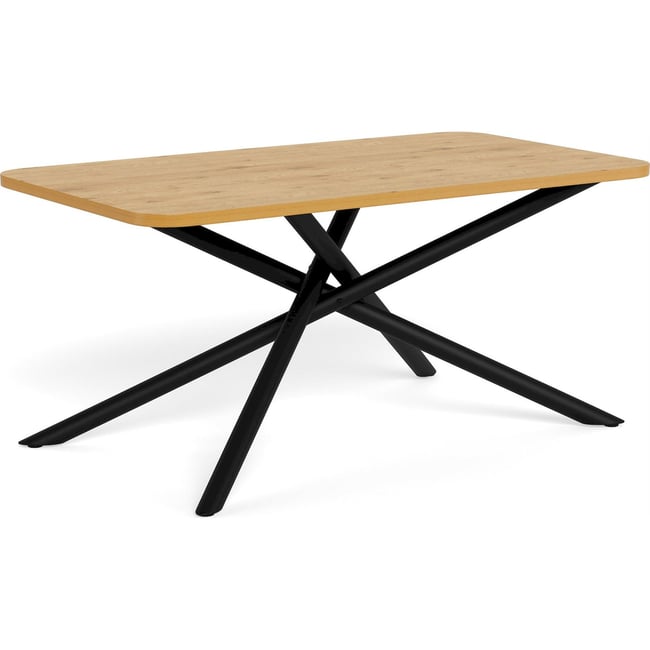 Table à manger collection ESTIUM Couleur chêne et noir <span itemprop=
