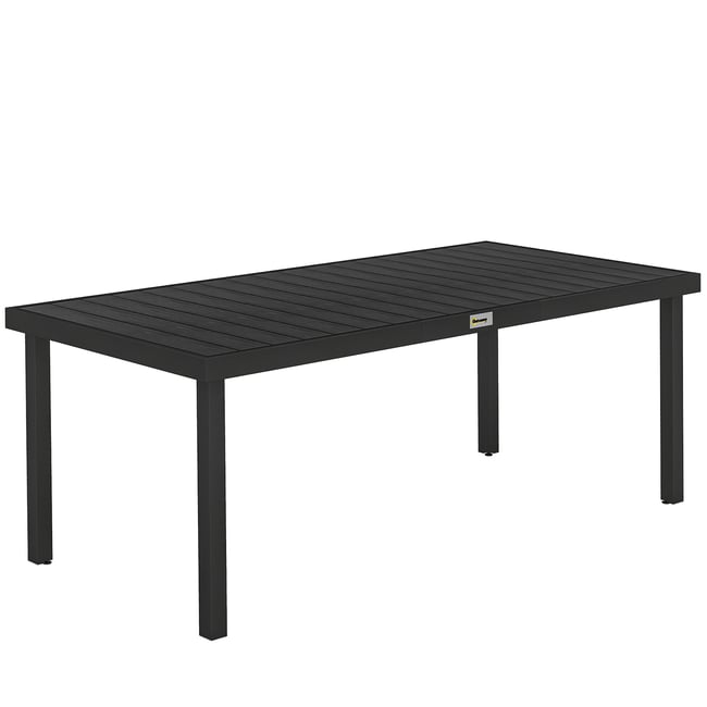 Table de jardin Aluminium Marron - OUTSUNNY