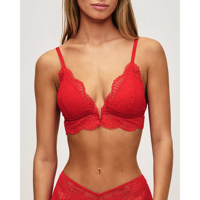 Soutien-gorge triangle push-up en dentelle florale HEARTGIRLIZ - UNDIZ