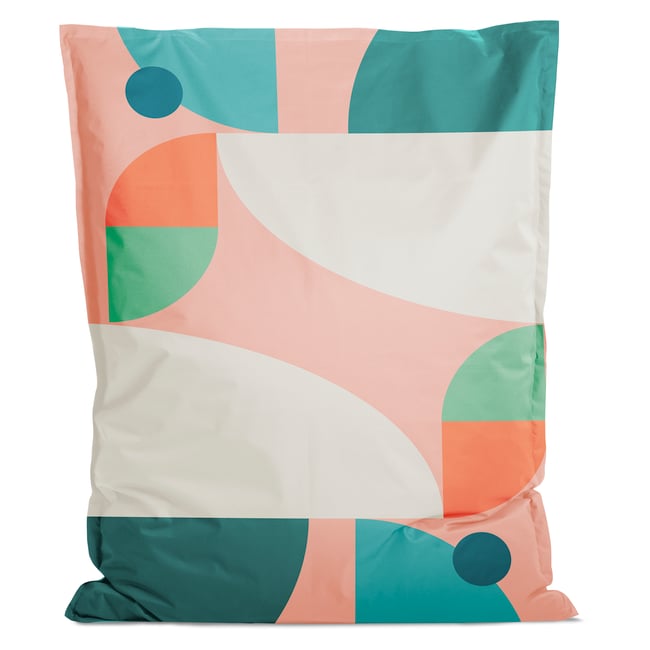 Coussin géant Couleur vieux rose multicolore <span itemprop=
