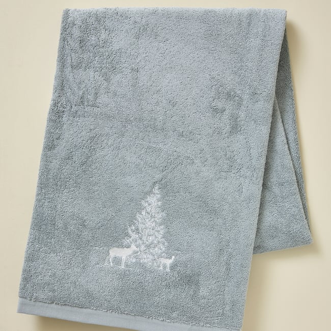 Drap de bain TRESOR DES FORETS taupe <span itemprop=