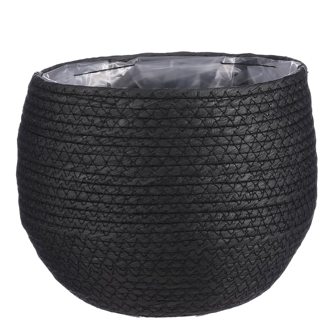 Panier à plantes Ø22 cm JORCK Couleur noir <span itemprop=