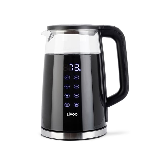 Bouilloire digitale à température variable 1,7 L noir <span itemprop=