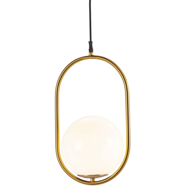Suspension en verre, MALLEN Couleur blanc, doré <span itemprop=
