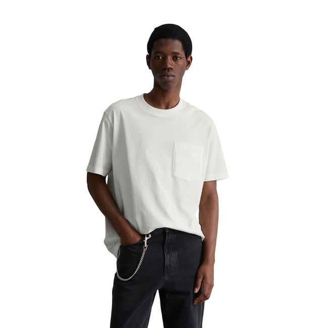 T-shirt DfC relaxed avec poche poitrine blanc naturel <span itemprop=