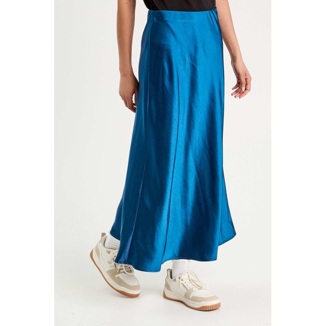 Jupe midi droite effet satin - CACHE CACHE