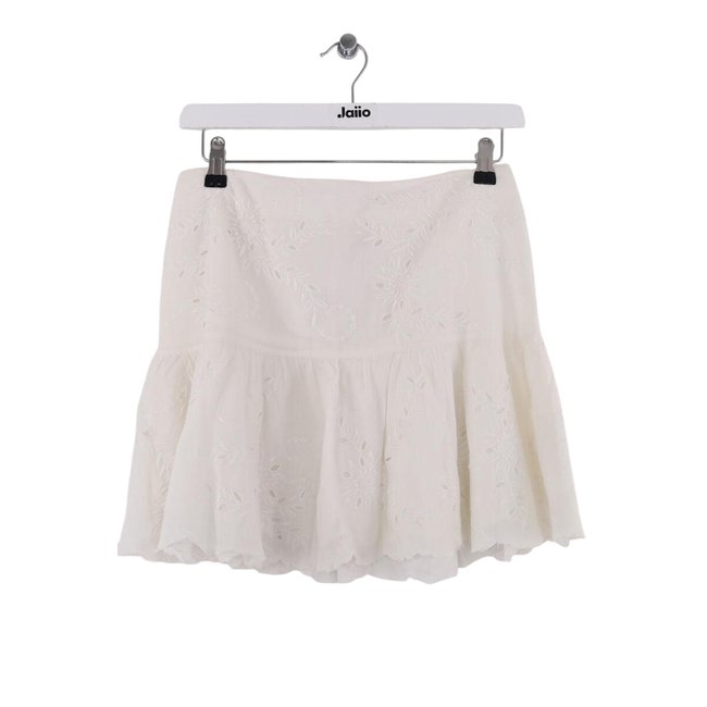 Mini jupe - Très Bon État blanc <span itemprop=