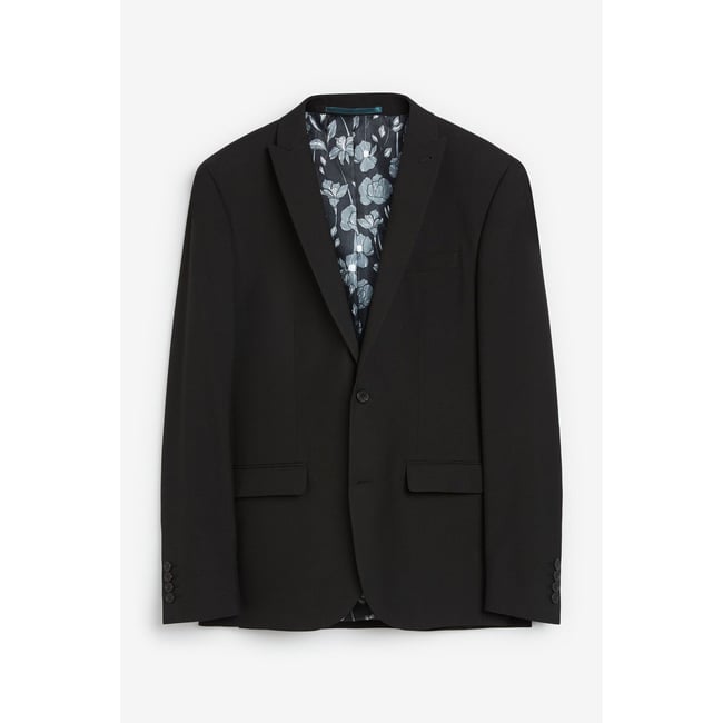 Veste de costume à deux boutons coupe skinny noir <span itemprop=