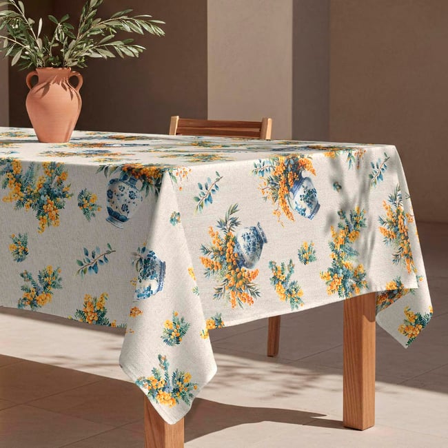 Nappe anti-taches Tambo - 100% coton - multicolore <span itemprop=