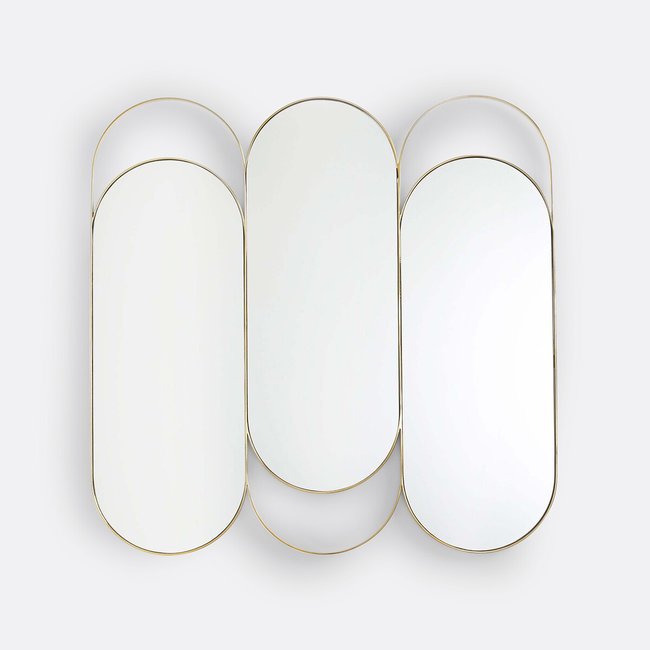 Miroir triptyque laiton, Alama Couleur laiton <span itemprop=