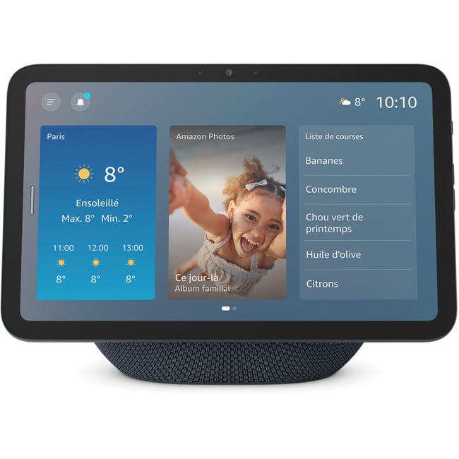 Assistant vocal Echo Show 8 - Graphite (4e gen) noir <span itemprop=