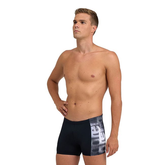 Short de bain Feel Overlap black-white multi <span itemprop=