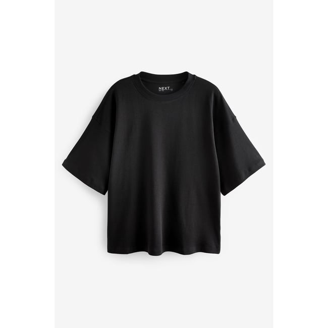 T-shirt ras du cou oversize en tissu épais - NEXT