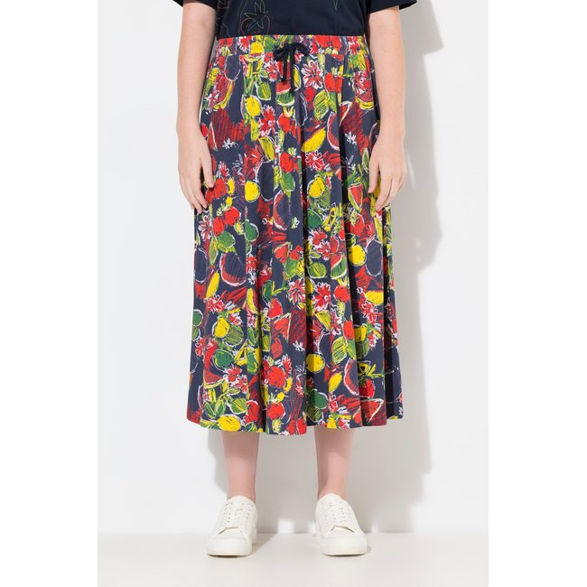 Jupe Midi En Jersey, Coupe A-Ligne argile cuite <span itemprop=