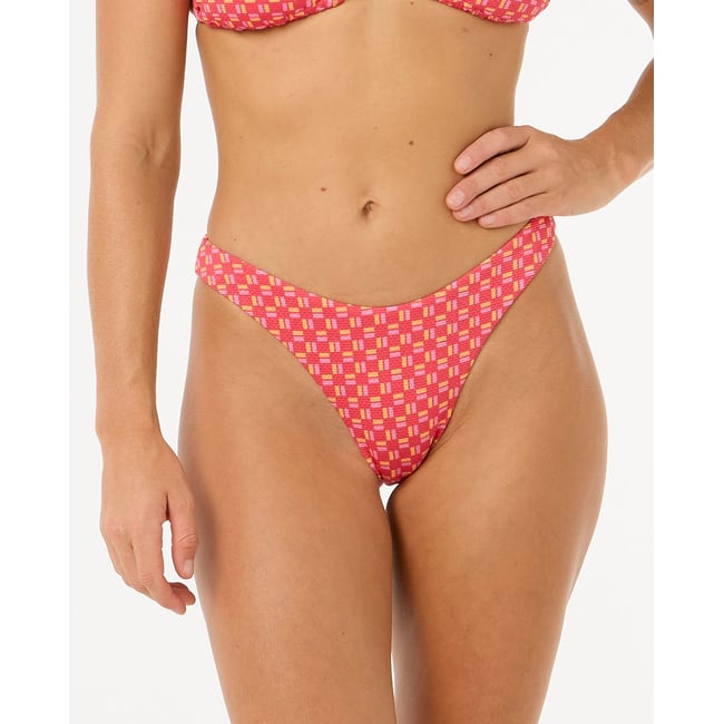 Bas de maillot de bain SHELL COVE HIGH LEG CHEEKY rouge <span itemprop=