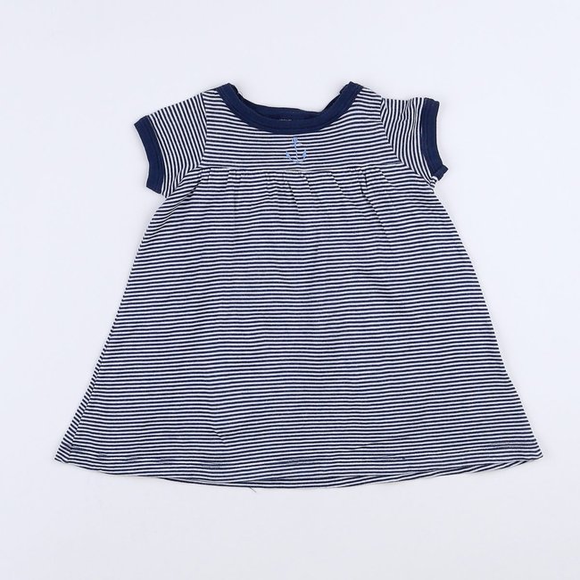 Chemise de nuit coton - Bon état blanc, bleu <span itemprop=