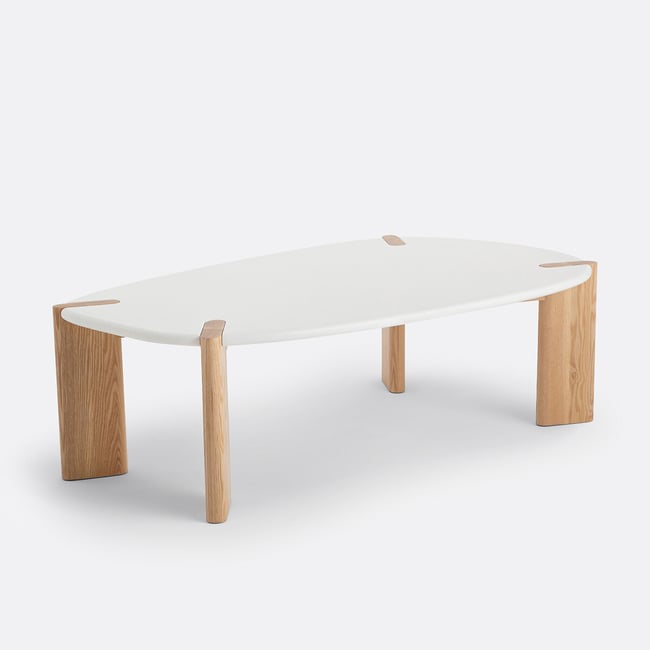 Couchtisch Galet in abgerundeter Form weiss LA REDOUTE INTERIEURS