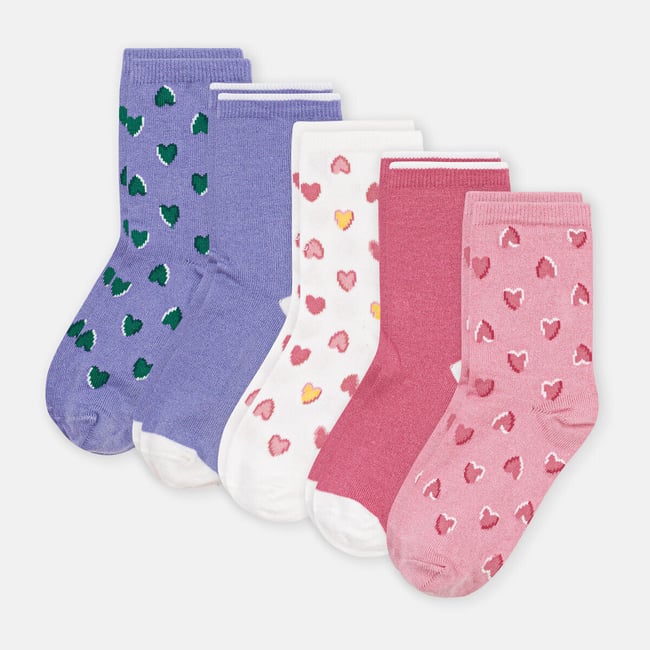 Lot de 5 paires de chaussettes multicolore <span itemprop=