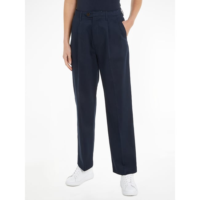 Pantalon chino droit  marine <span itemprop=
