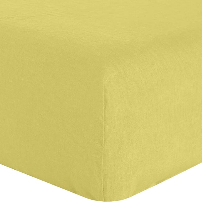 Drap housse en lin lavé bonnet 30 cm uni, SIGNATURE - BATON ROUGE