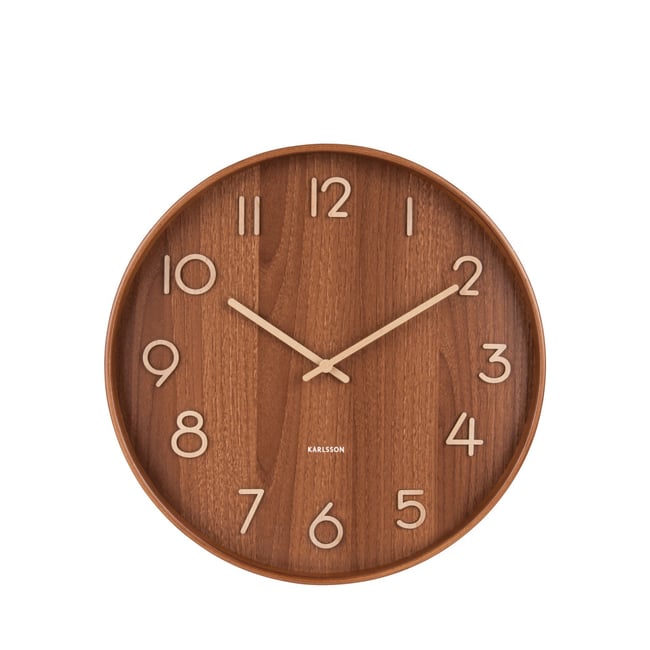 Horloge murale ronde en bois   - PURE - KARLSSON