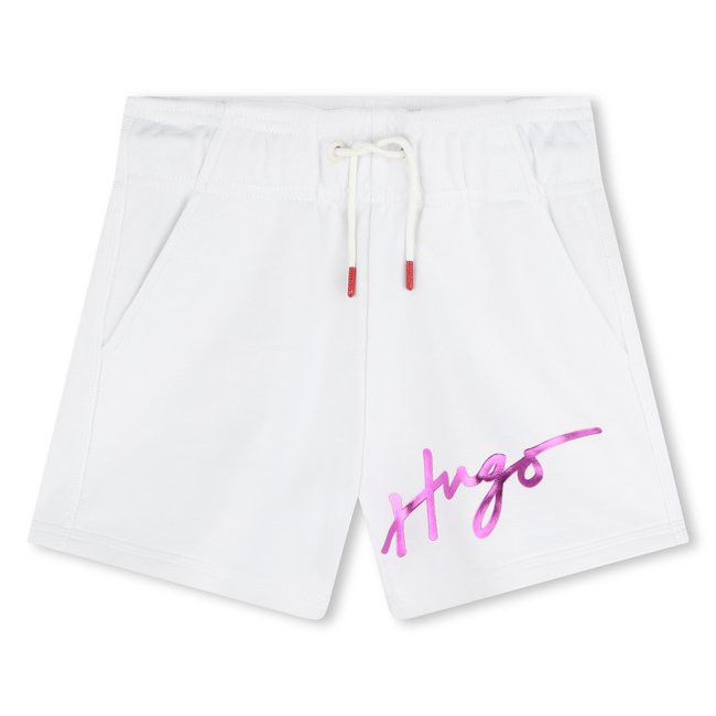 Short large en molleton blanc <span itemprop=