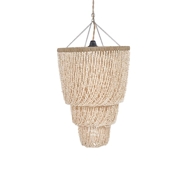 Suspension en coquillages LAGOON Couleur beige <span itemprop=