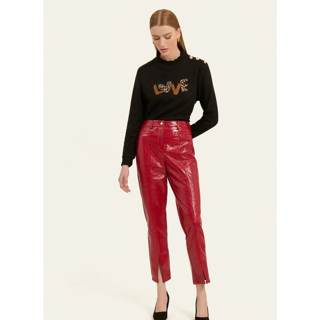 Pantalon ajusté en vinyle KITY - NAF NAF