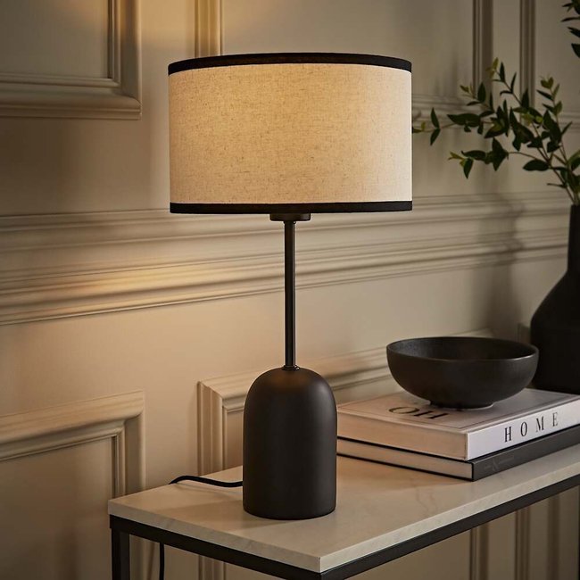 Kory Dome Table Lamp with Linen Shade - ÉDITÉ