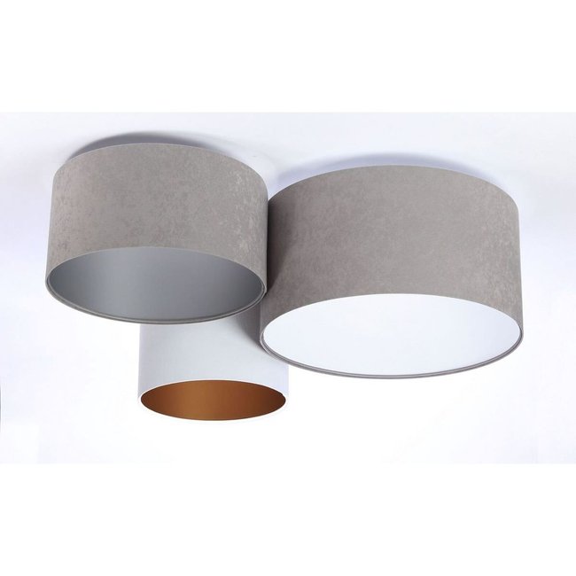 Abat-jour à pince en bois gris Salma 10dx8dx8h ouvert conique | Leroy Merlin